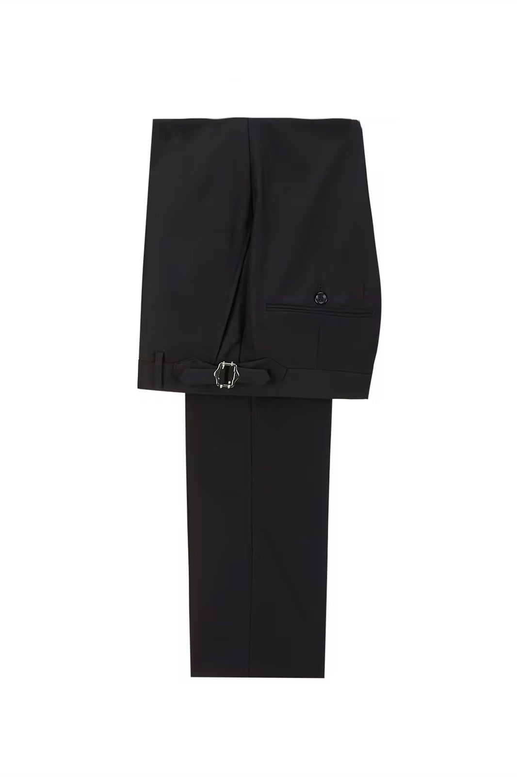 Silver Sequin Black Peaked Lapel Double-Breasted Men's Suit