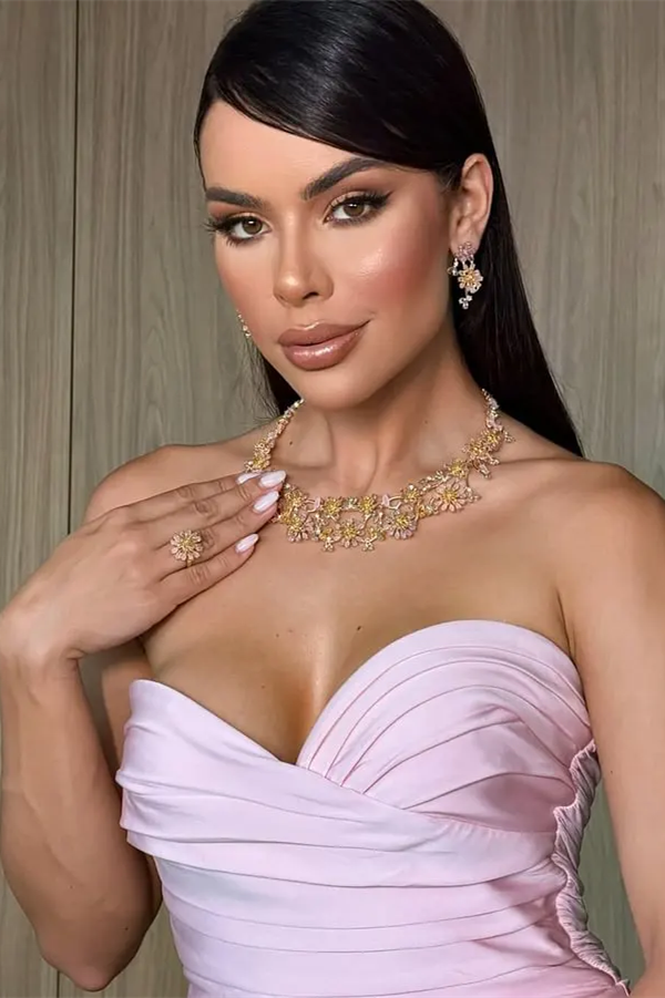 Luxurious Pink Sweetheart Strapless Sleeveless Satin Mermaid Prom Dresses Column With Zipper