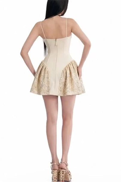 Romantic Spaghetti-Straps Sleeveless Homecoming Dresses Mini With Flower Zipper