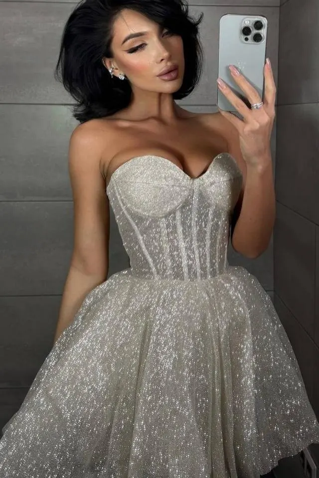 Dazzling Sweetheart Strapless Sleeveless Homecoming Dresses Mini With Pleats