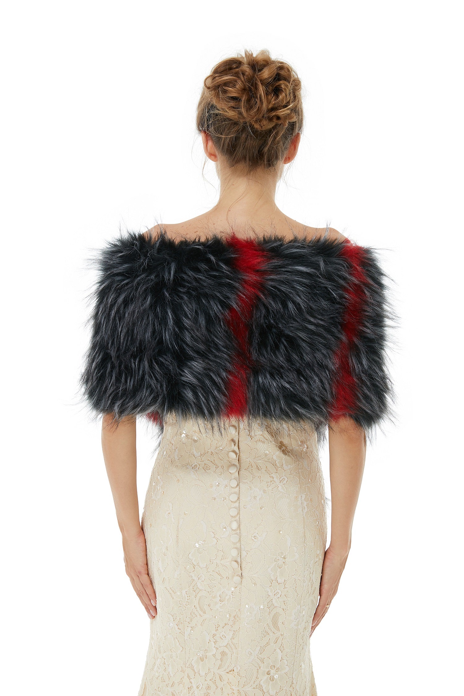 Alexandra- Winter Faux Fur Wedding Wrap-showprettydress