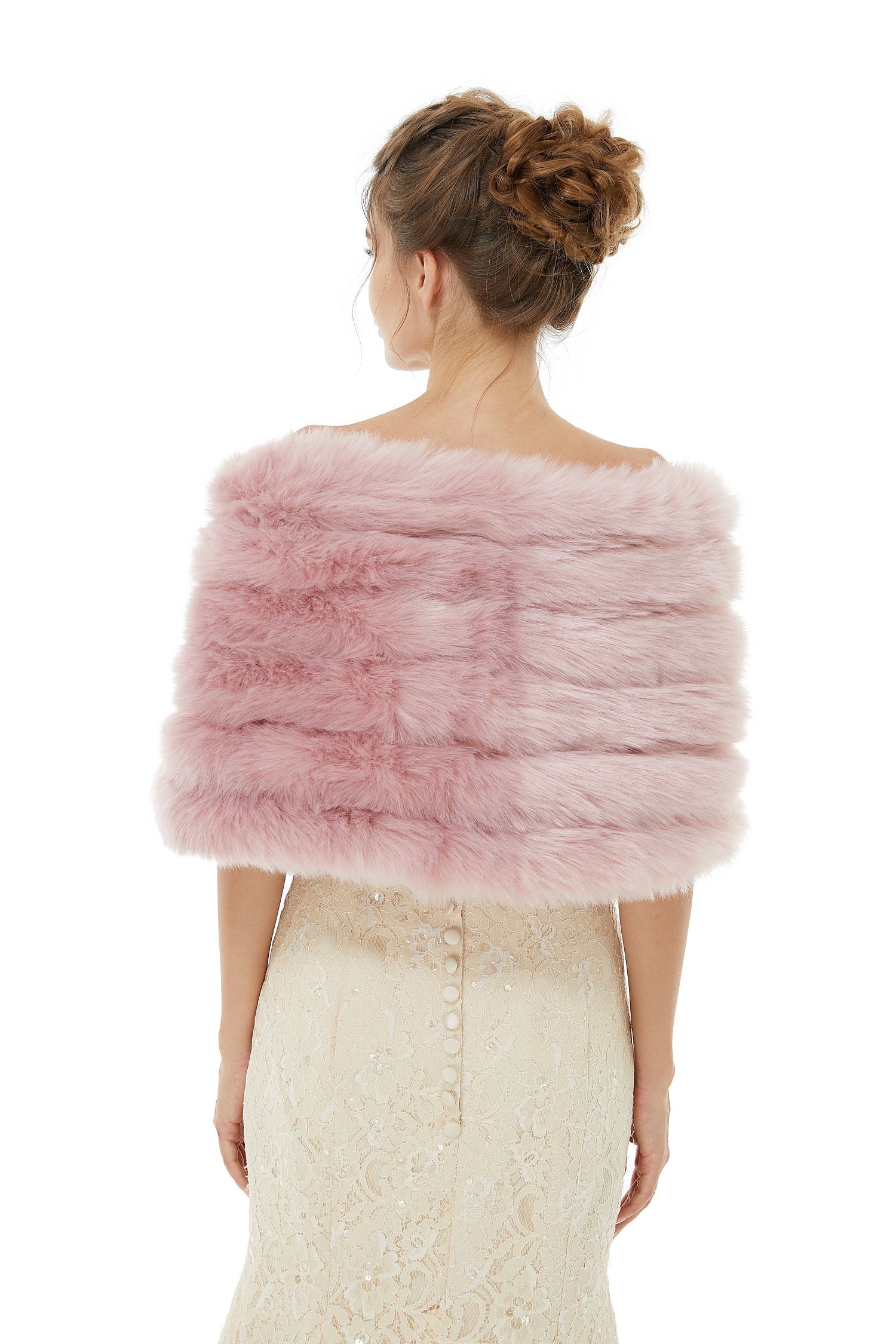 Alyssa- Winter Faux Fur Wedding Wrap-showprettydress