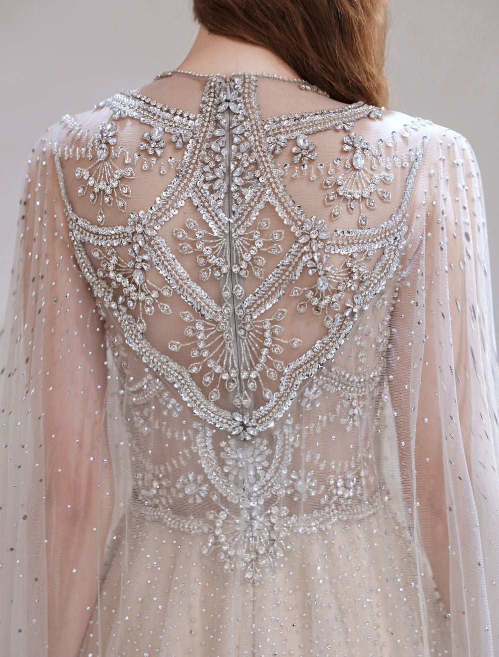 Amazing Evening Dress Light Grey A Line Jewel Neck Floor Length Sleeveless Zipper Social Party Dresses Pageant Dress-showprettydress