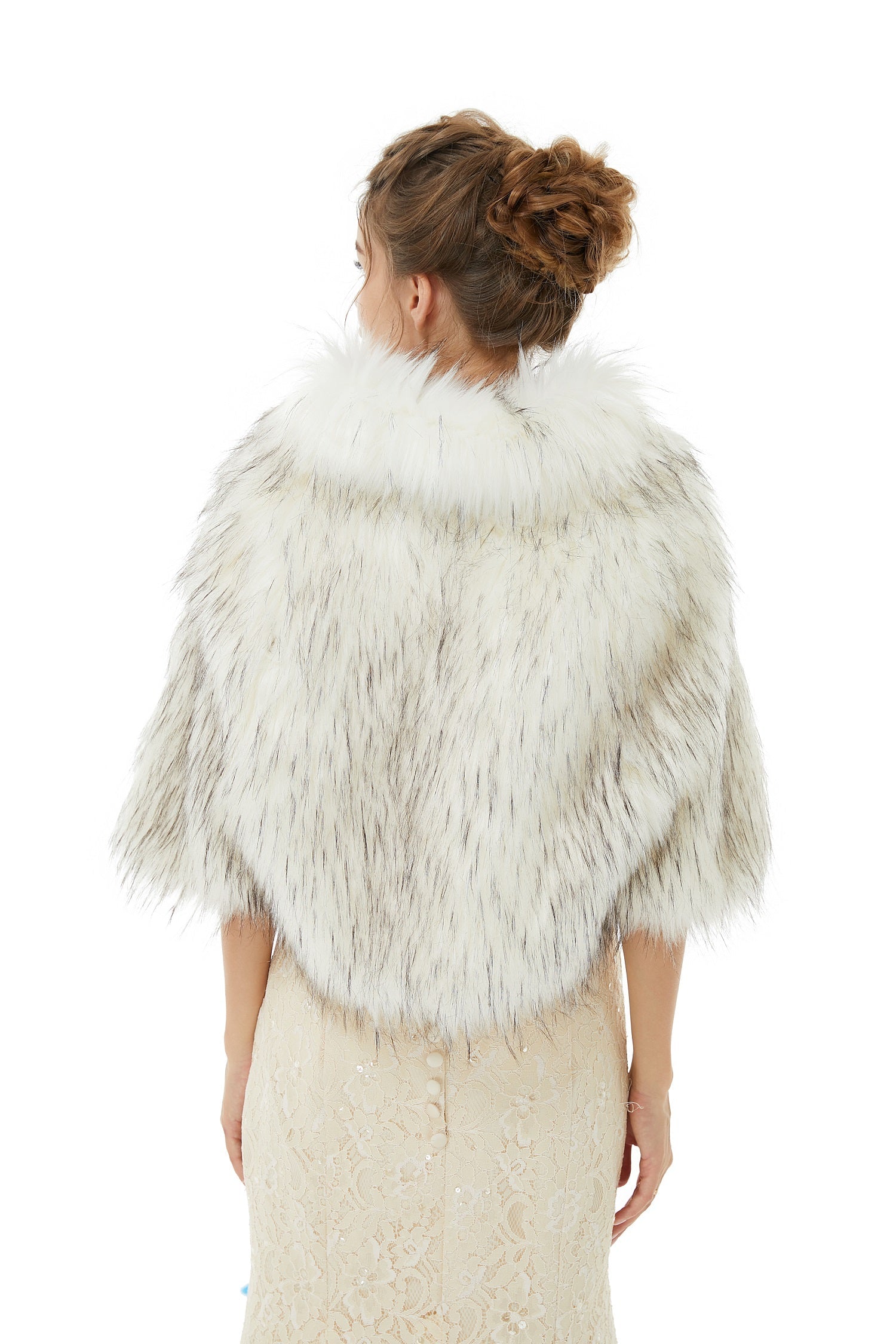 Anastasia - Winter Faux Fur Wedding Wrap-showprettydress