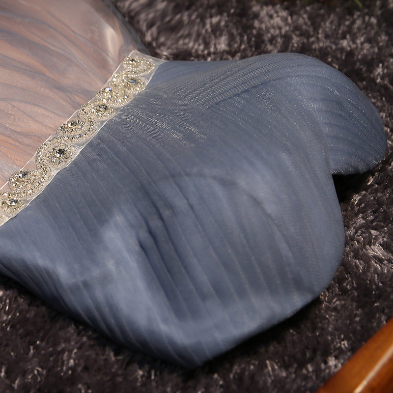 Ball Gown Sweetheart Knee Length Tulle Beading Homecoming Dress-showprettydress