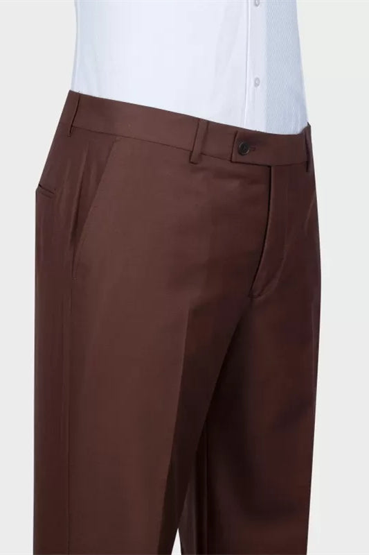 Glamorous Brown Shawl Lapel Double-Breasted Wedding Suit