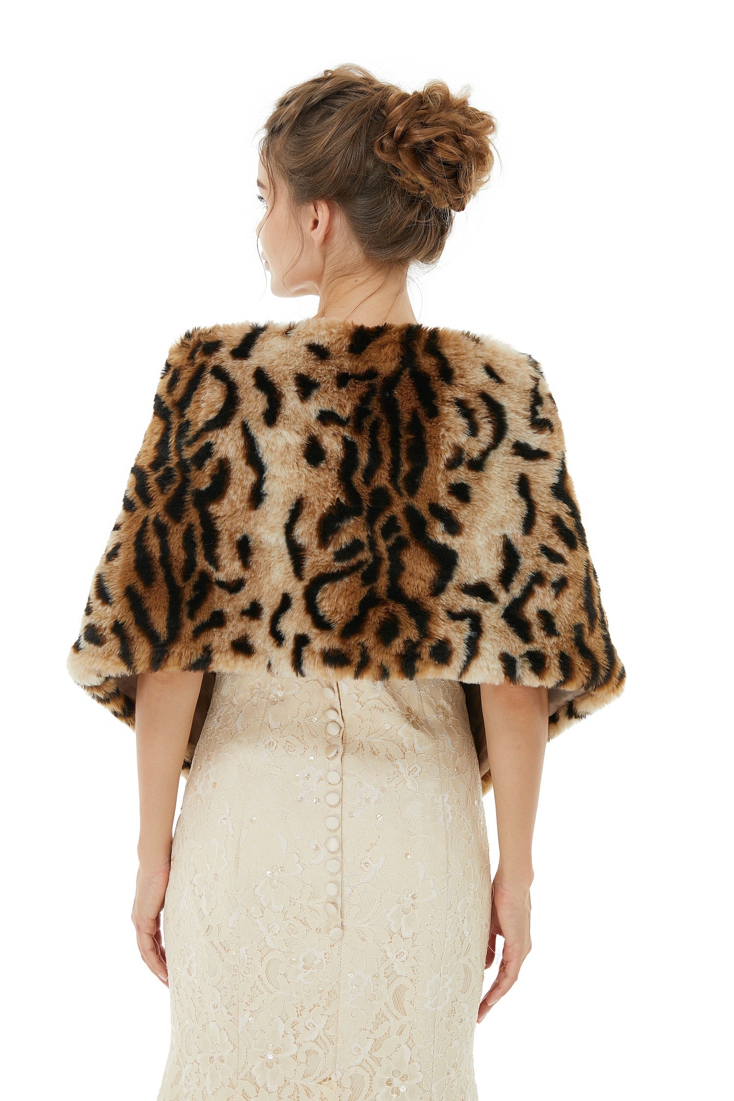 Catherine - Winter Faux Fur Wedding Wrap-showprettydress