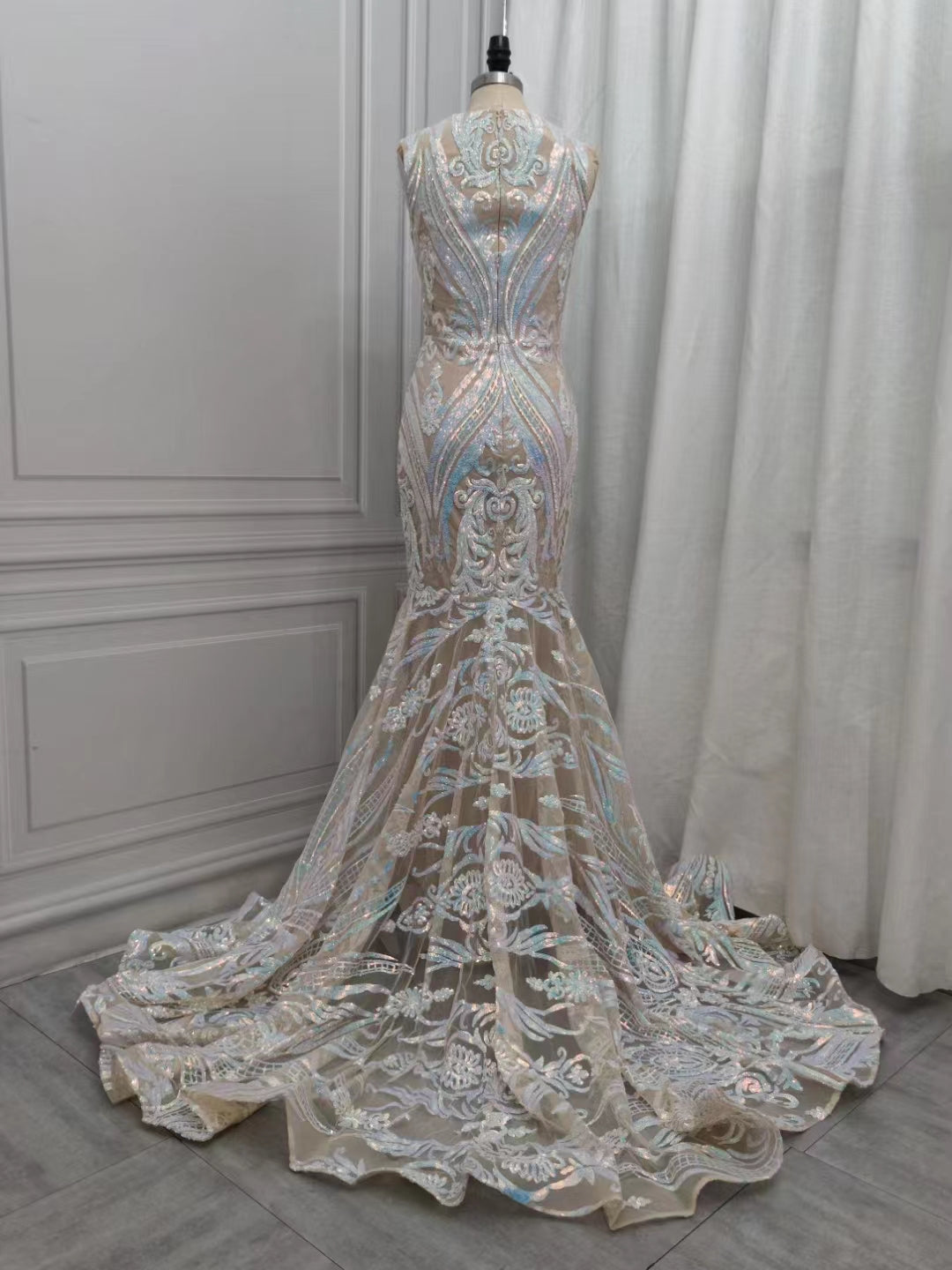 Chic Sequins Mermaid Prom Dresses Sparkle Evening Dresses On Sale-showprettydress