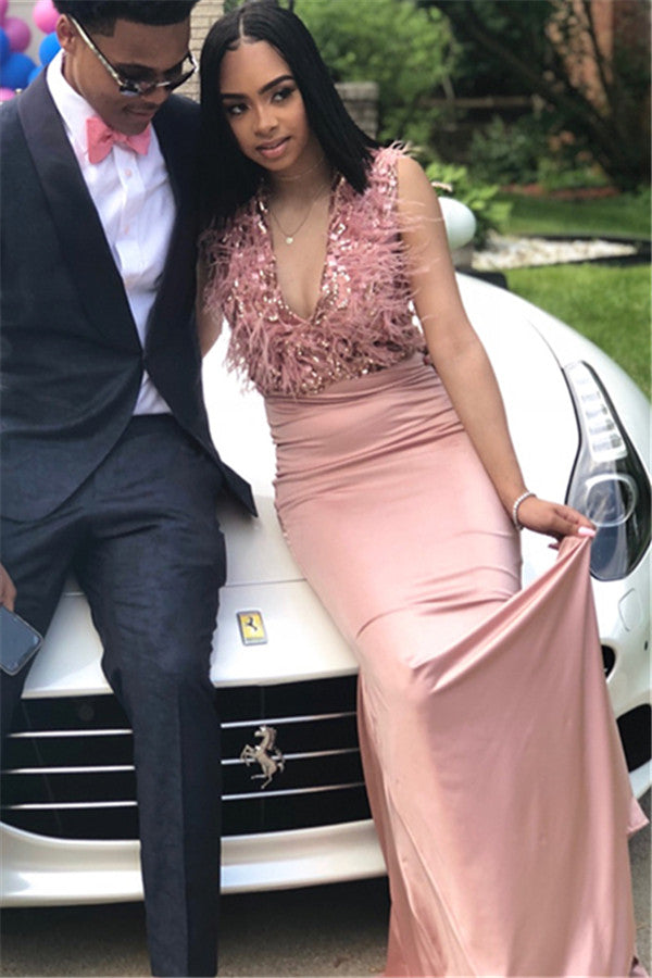 prom dresses with fur Long Sleevess Lace Appliques Illusion Fur Train Mermaid Silver Prom Dresses