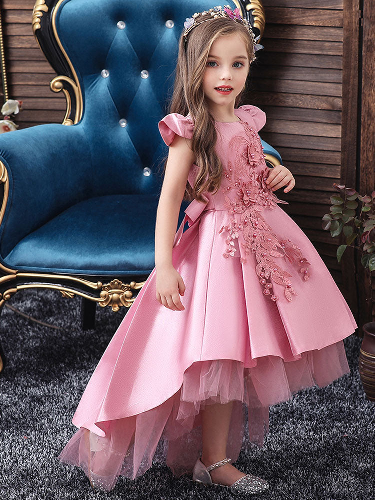 Cute Jewel Neck Sleeveless Bows Kids Party Dresses Cute Jewel Neck Sleeveless Bows Kids Party Dresses