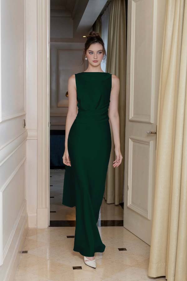 Dasida White Long Sleeveless Backless Prom Dress-showprettydress