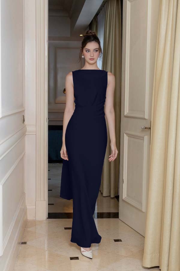 Dasida White Long Sleeveless Backless Prom Dress-showprettydress