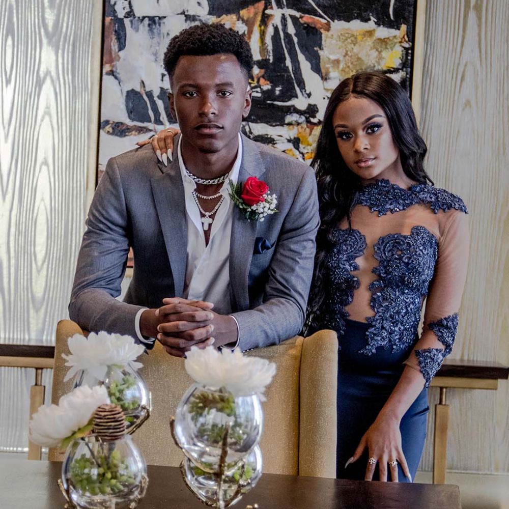 Elegant 3/4 Sleeves Appliques Mermaid Floor-Length Prom Party Gowns-showprettydress