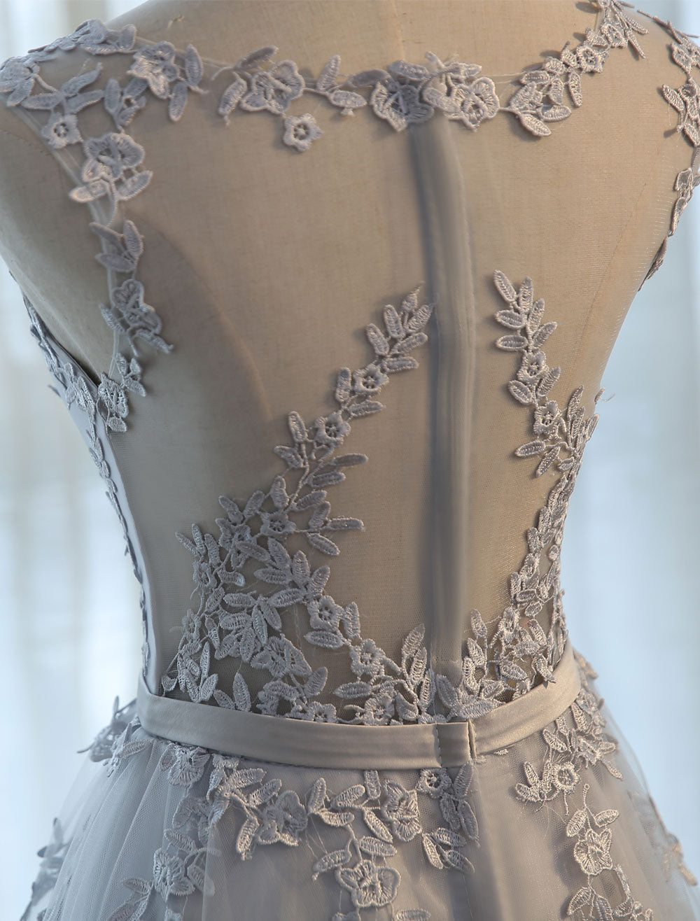 Glamorous Long Evening Dresses Lace Cameo Pink Party Dress A Line Applique Tulle Maxi Formal Dress-showprettydress