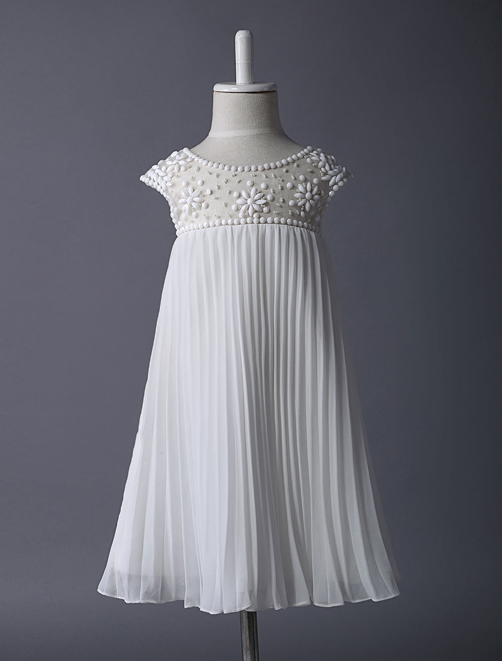 Ivory flower girl dress Boho Beaded Pleated Kids Party Dresses Ivory flower girl dress Boho Beaded Pleated Kids Party Dresses