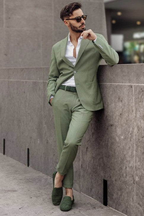 Lime Green Designer Slim Fit Bespoke Men Suits for Prom Lime Green Designer Slim Fit Bespoke Men Suits for Prom