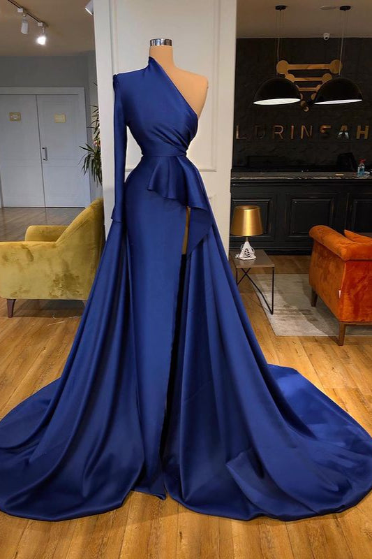 sachin and babi light blue dress One Shoulder Prom Dresses