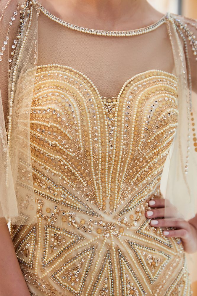 Mermaid Sweetheart Illusion Neckline Sequins Beading Evening Dresses-showprettydress