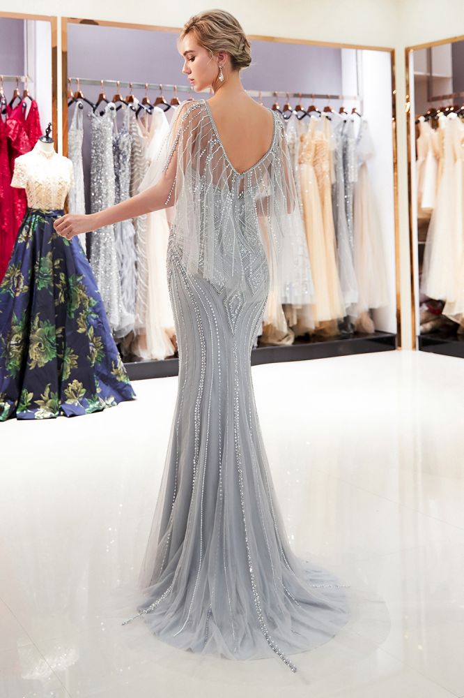 Mermaid Sweetheart Illusion Neckline Sequins Beading Evening Dresses-showprettydress