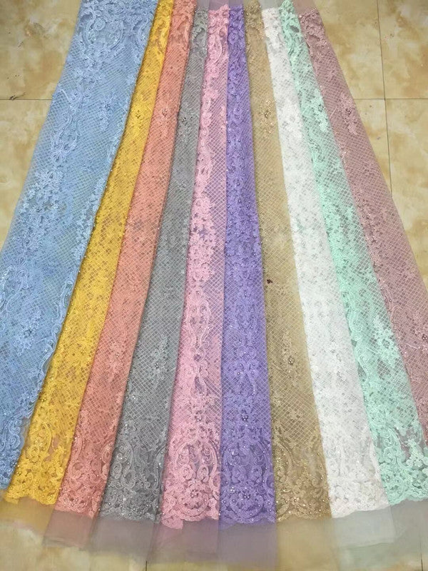 Mermaid V-neck Long Sleeve Floor Length Tulle Embriodery Prom Dress-showprettydress