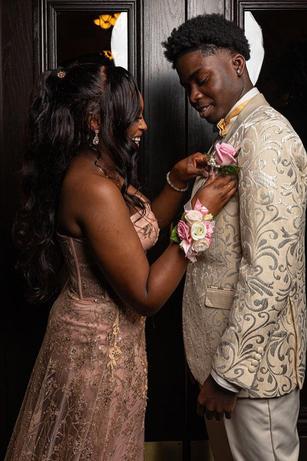 New Arrival Elegant Pink Sweetheart Appliques Over-skirt Prom Dress-showprettydress