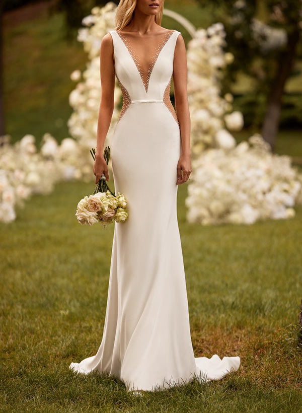 Open Back Wedding Dress-Showprettydress