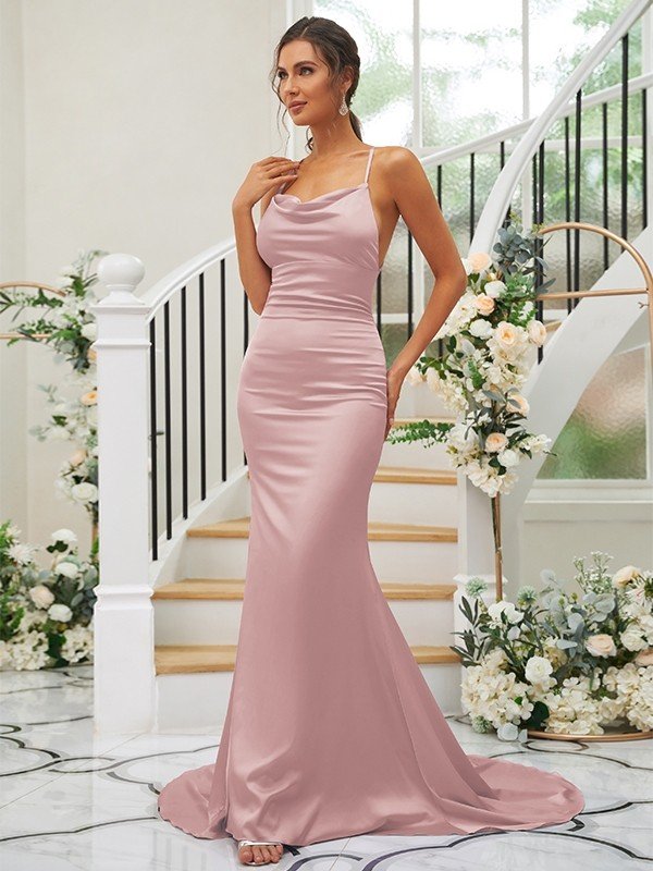 Pretty Square Sleeveless Bridesmaid Dresses-Showprettydress