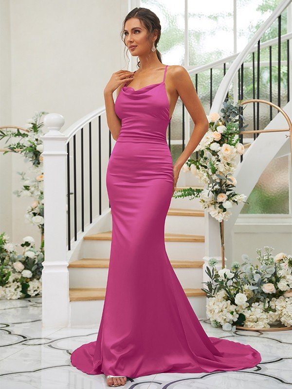 Pretty Square Sleeveless Bridesmaid Dresses-Showprettydress