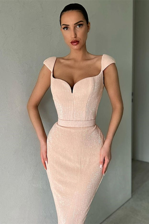 Showprettydess Cap Sleeves Long Mermaid Sequined Prom Dress-showprettydress