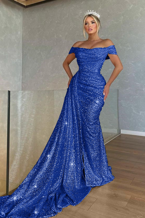 Showprettydess Gorgeous Off-the-Shoulder Mermaid Prom Dress Strapless with Sequins-showprettydress