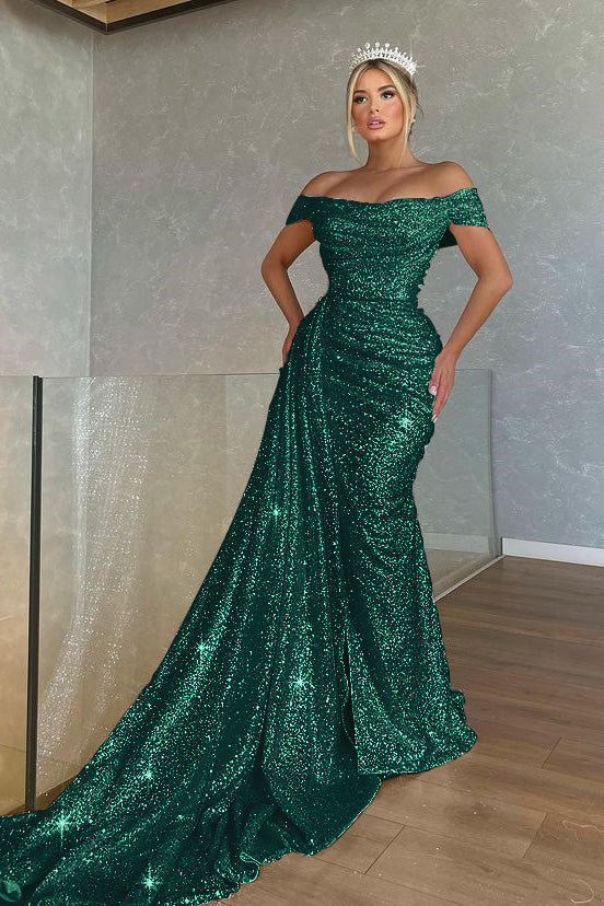 Showprettydess Gorgeous Off-the-Shoulder Mermaid Prom Dress Strapless with Sequins-showprettydress
