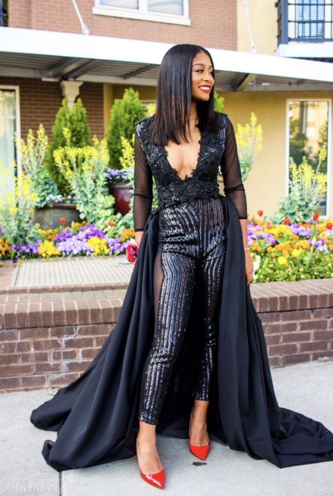 green emerald velvet dress Special V-neck Long Sleevess Lace Prom dresses with Sequins Trousers F