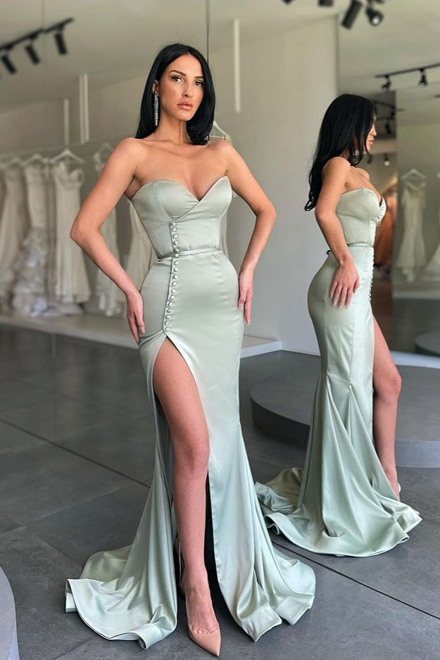 Stunning Long Mermaid Sweetheart Prom Dress With Side Slit-showprettydress