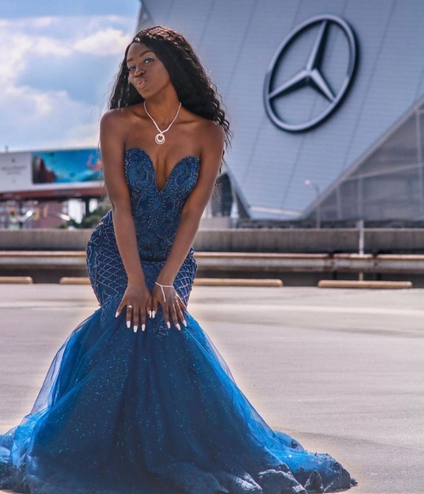 Sweetheart Tulle Mermaid Evening Gowns Sleeveless-showprettydress