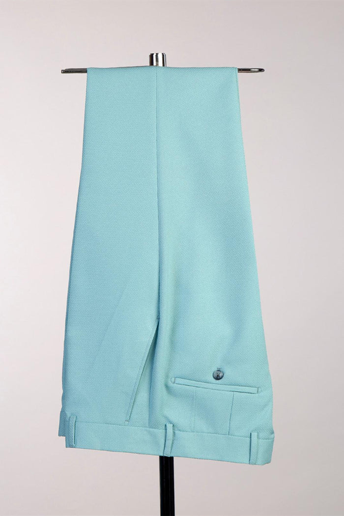 Mint Peaked Lapel 3-Piece Prom Suit