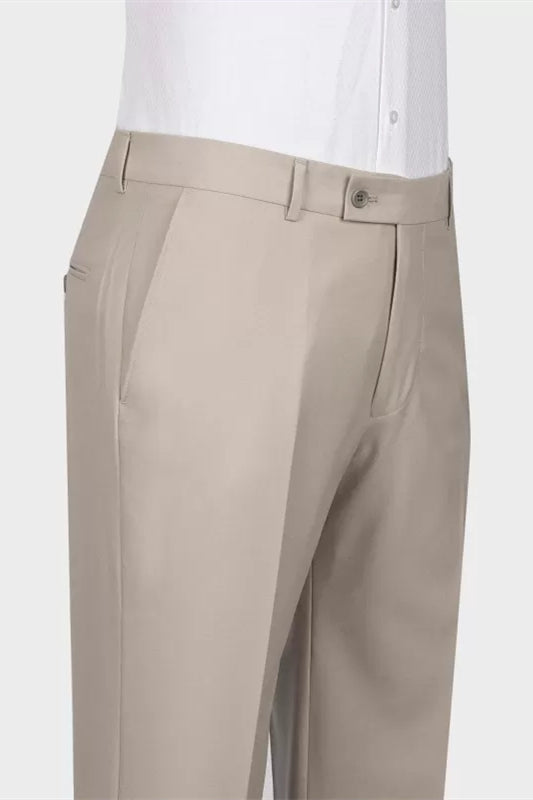 Decent Khaki Shawl Lapel Double-Breasted Wedding Suit