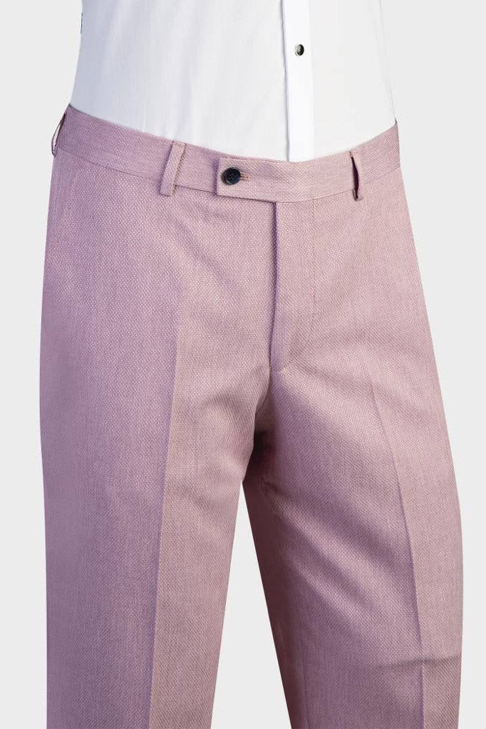 Stylish Rose Pink Shawl Lapel Business Suit with Sash for Prom