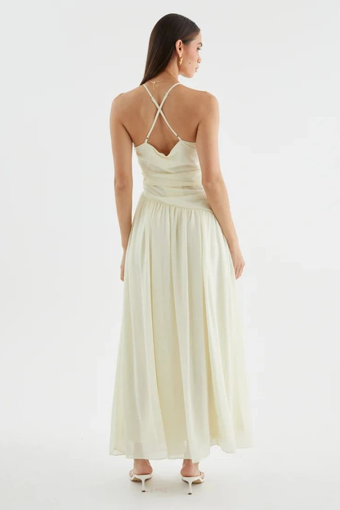 Graceful Sleeveless Chiffon Prom Dresses A-Line With Pleats Flower