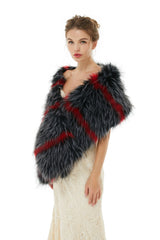 Alexandra- Winter Faux Fur Wedding Wrap-showprettydress