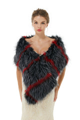 Alexandra- Winter Faux Fur Wedding Wrap-showprettydress