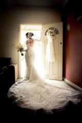 AmazingSweetheart Lace Mermaid Pearls Zipper Wedding Dress-showprettydress