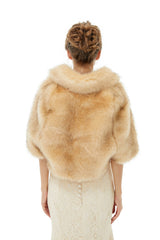 Amy - Winter Faux Fur Wedding Wrap-showprettydress