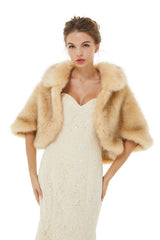Amy - Winter Faux Fur Wedding Wrap-showprettydress