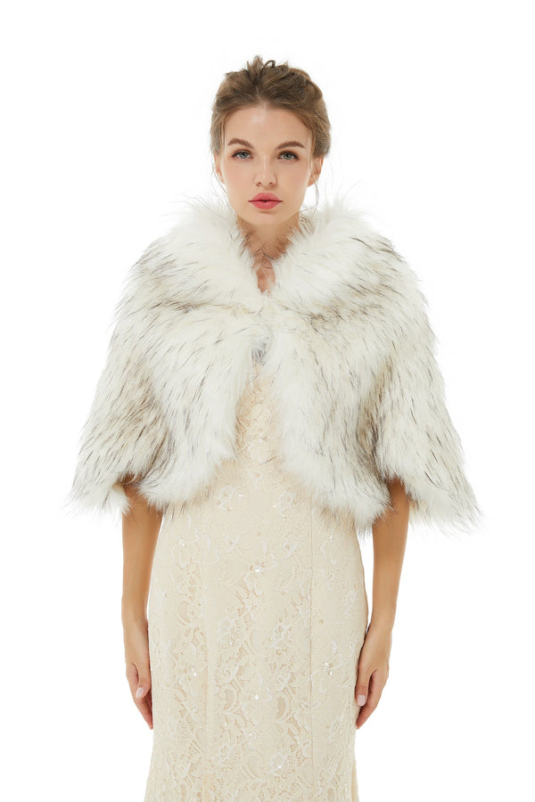 Anastasia - Winter Faux Fur Wedding Wrap-showprettydress