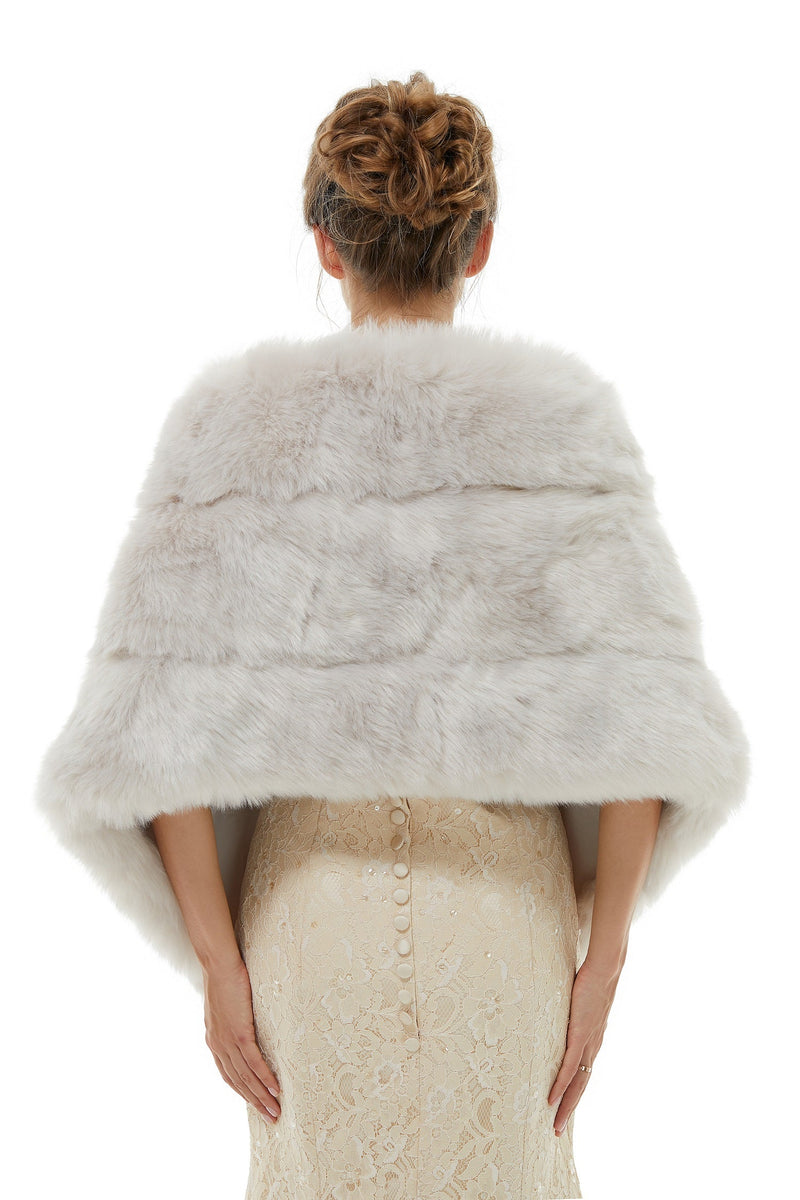 Berey - Winter Faux Fur Wedding Wrap-showprettydress