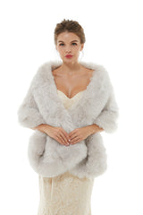 Berey - Winter Faux Fur Wedding Wrap-showprettydress