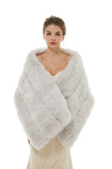 Berey - Winter Faux Fur Wedding Wrap-showprettydress