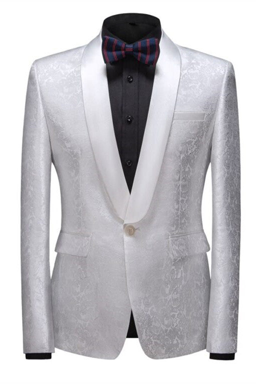 Bespoke Slim Fit Shawl Lapel One Button Wedding Tuxedo-showprettydress
