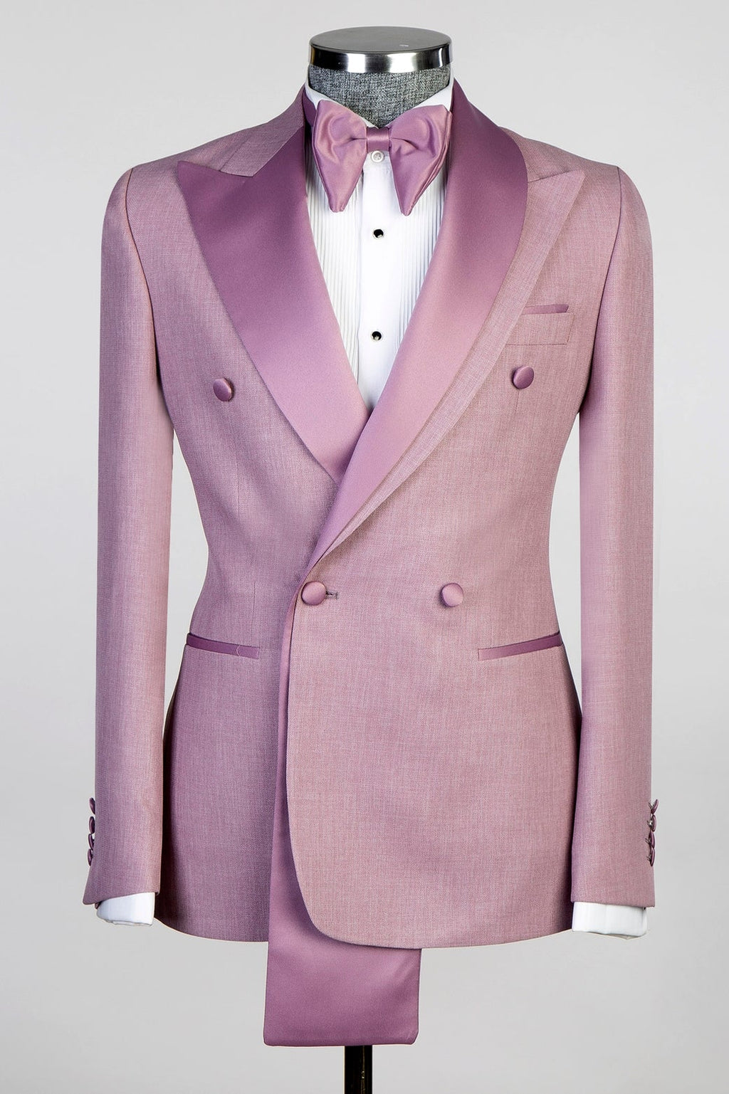 Trendy Pink Peak Lapel One-Button 2-Piece Men's Prom Party Suit main image 1