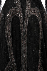 Black Long sleeves V-neck Luxury Sparkle Princess Evening Dresses-showprettydress